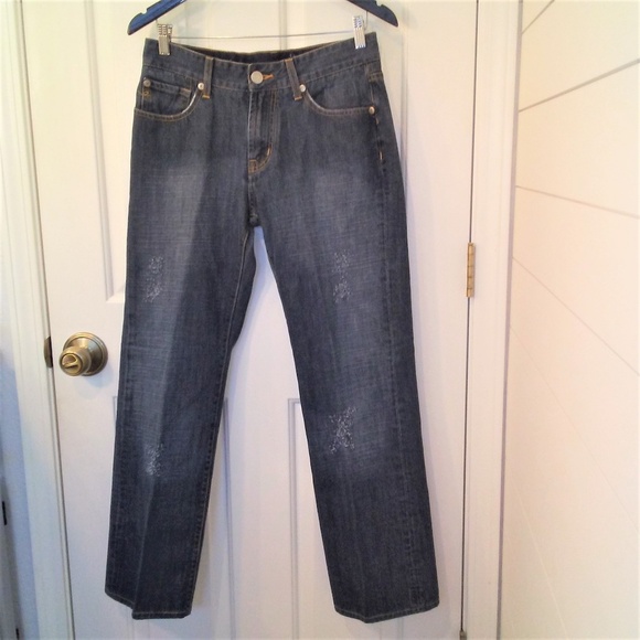 Seven7 Jean Premium Factory Distressed Straight Leg Denim Womens 30 - Picture 5 of 6